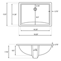 American Imaginations 18.25" W, Undermount Sink AI-537